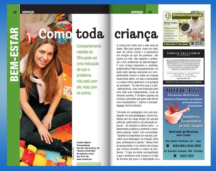 Reprodução da entrevista de Camila Callijurio no Guia DAQUI